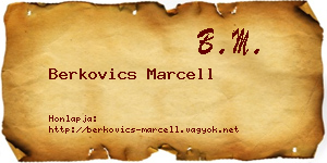 Berkovics Marcell névjegykártya