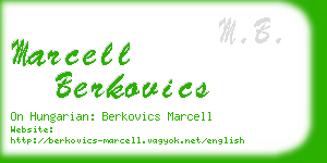 marcell berkovics business card